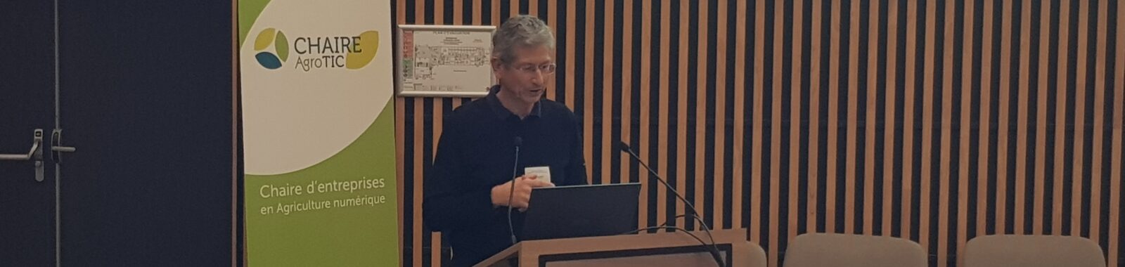 Antoine Cornuéjols (Alliance H@rvest) intervient au séminaire des 10 ans de la chaire AgroTIC